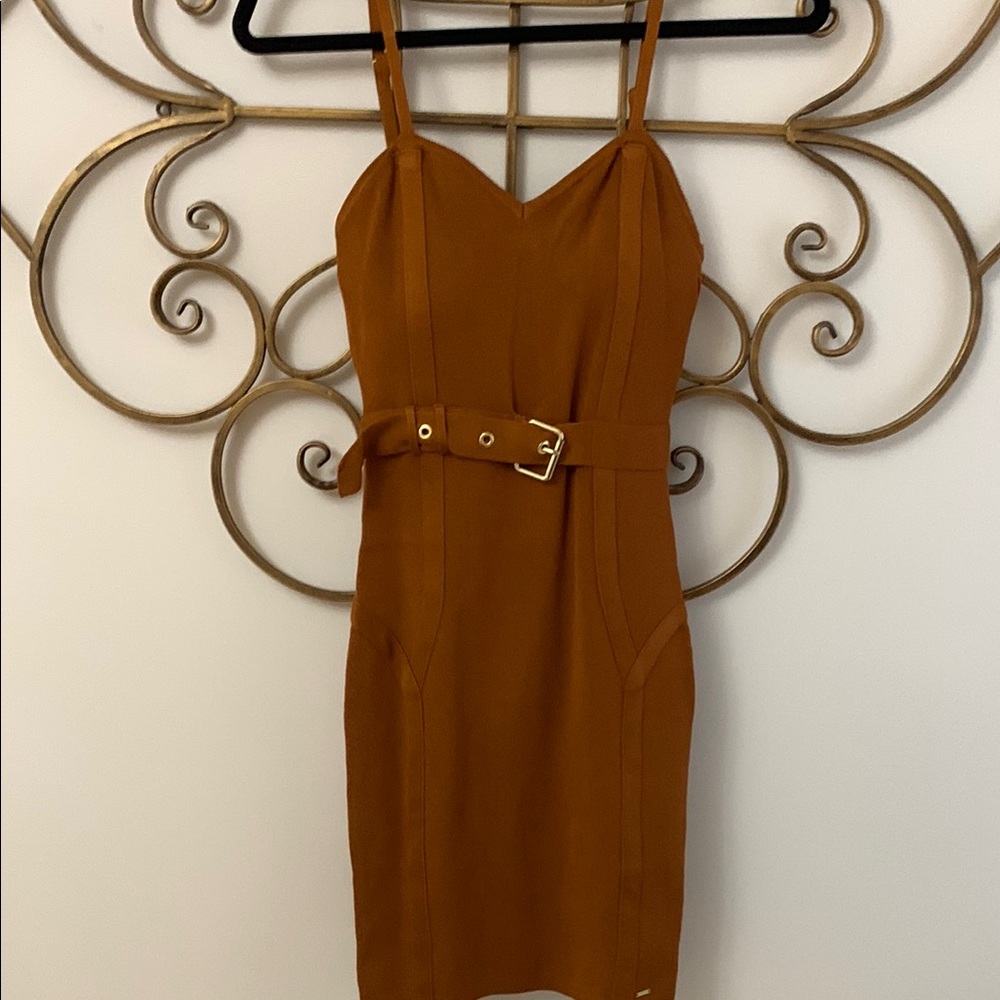 Chic GUESS LA Brown Belted Dress